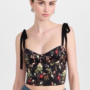 ALICE + OLIVIA Helene Bustier Top - Blush Kiss Black
